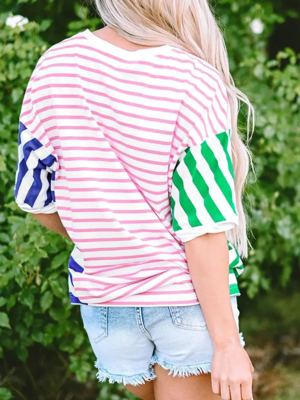 Colorful Striped Oversized T-Shirt, image 16