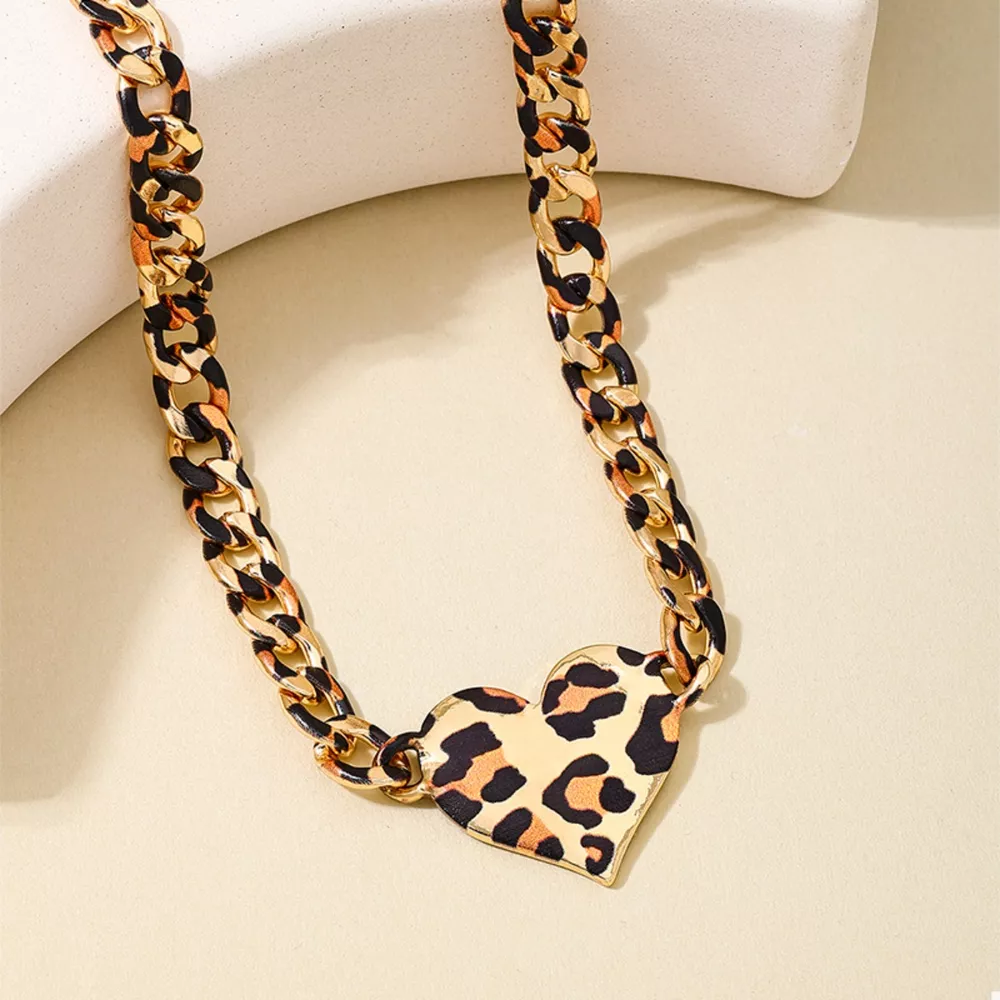Leopard Heart Chain Necklace, image 3