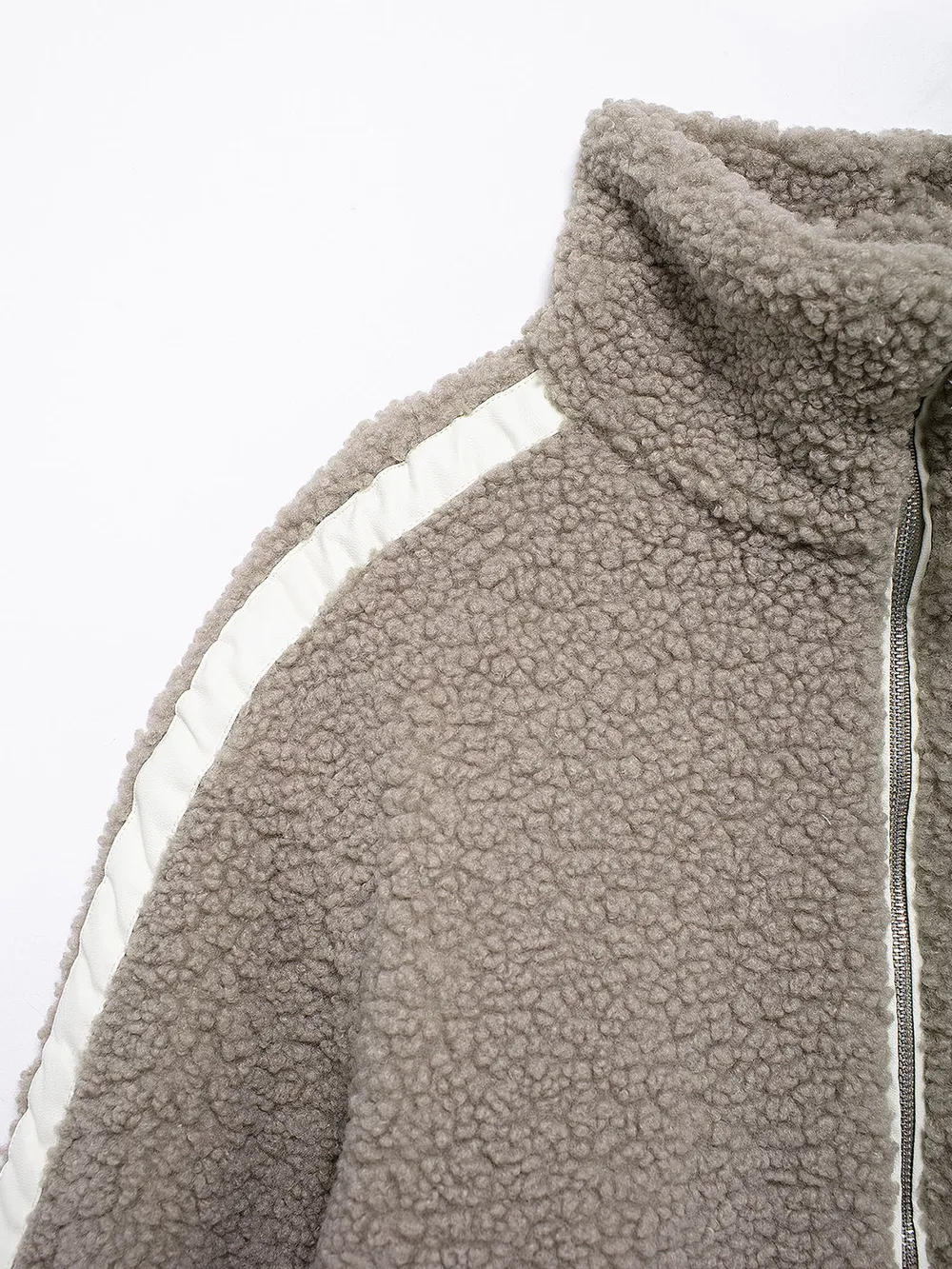 Zip Up Turtleneck Long Sleeve Plush Jacket, image 24