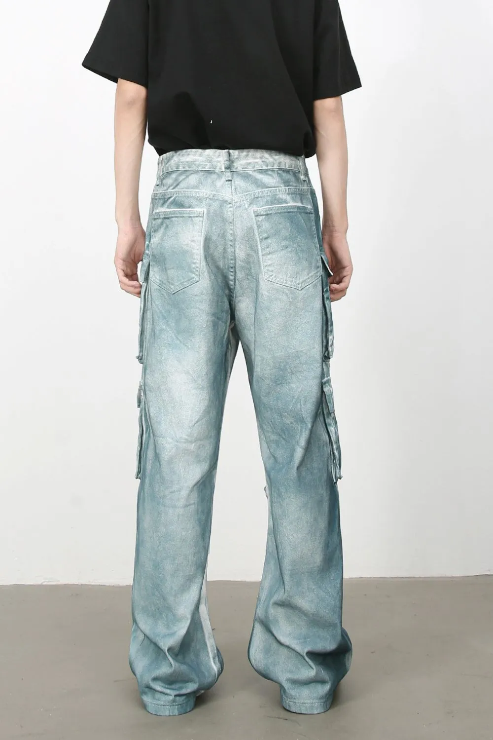 Men's Tie-Dye Cargo Jeans, image 2