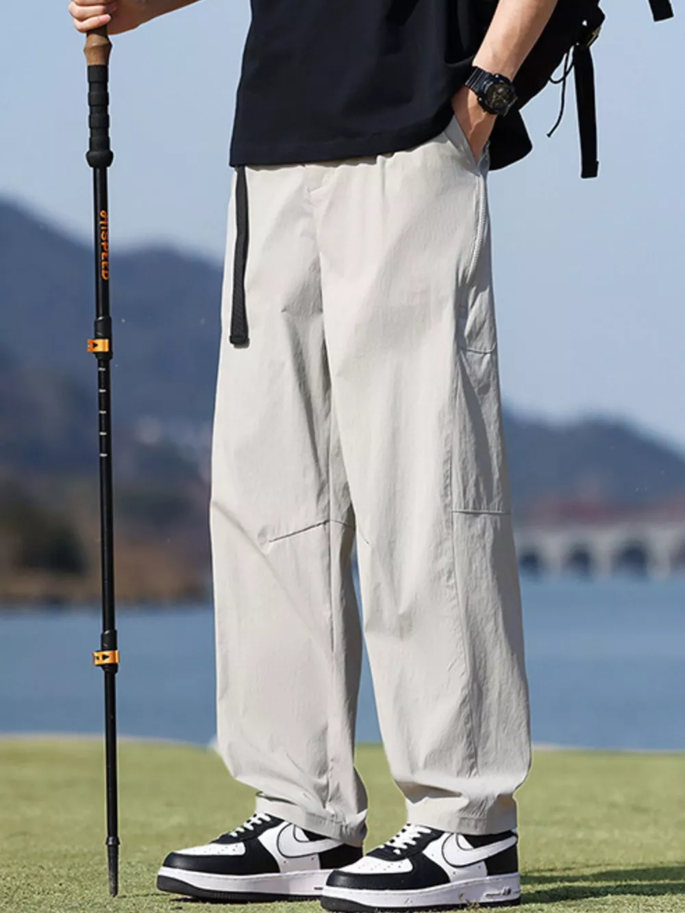 Men's Plus Size Casual Loose Fit Wide Leg Pants, image 3