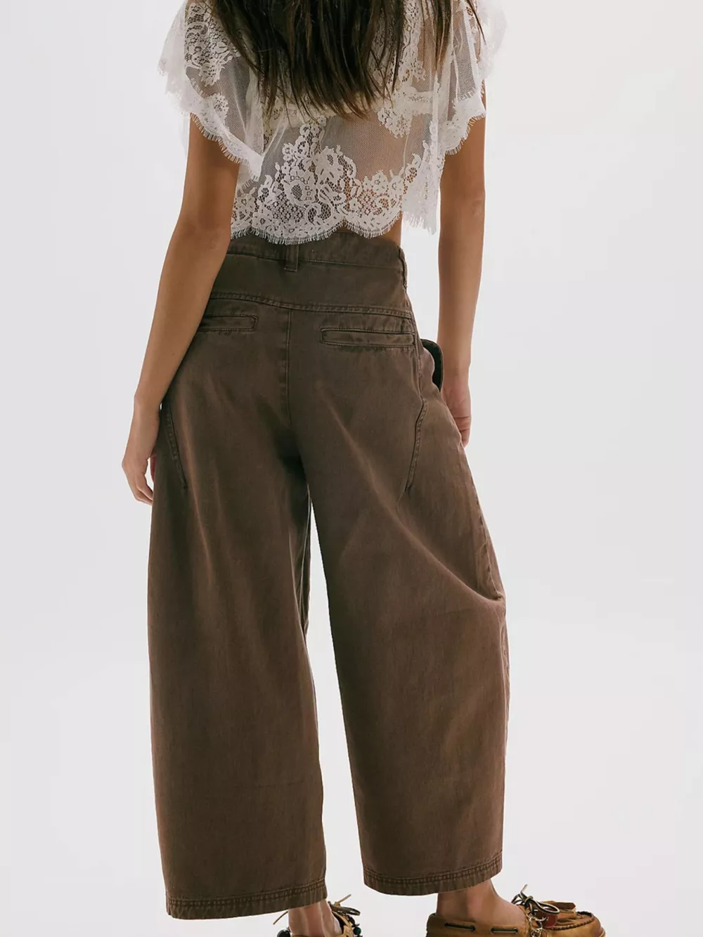 Christmas Outfit Wide-Leg Cropped Jeans, image 15
