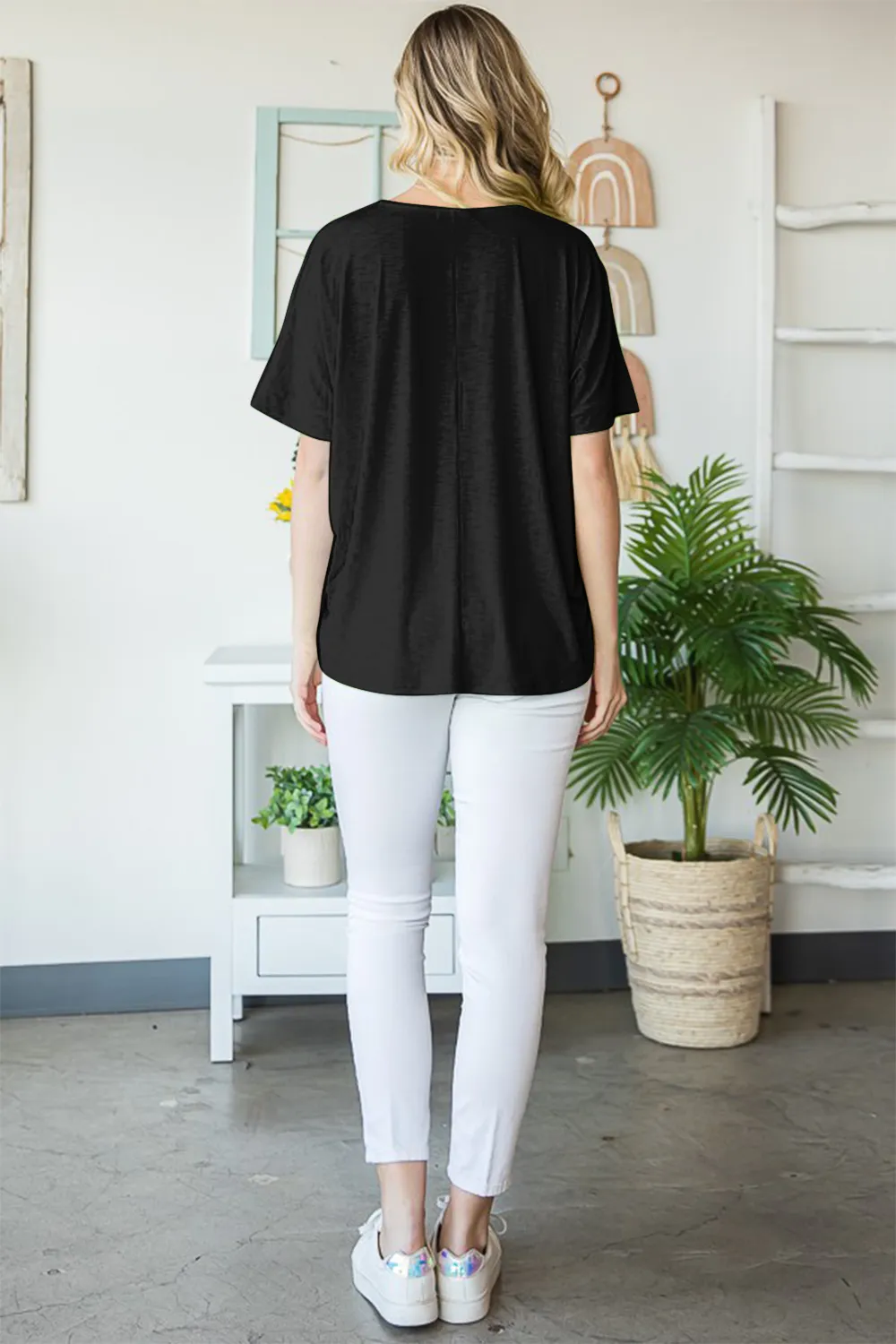 Full Size V-Neck Short Sleeve T-Shirt, image 6