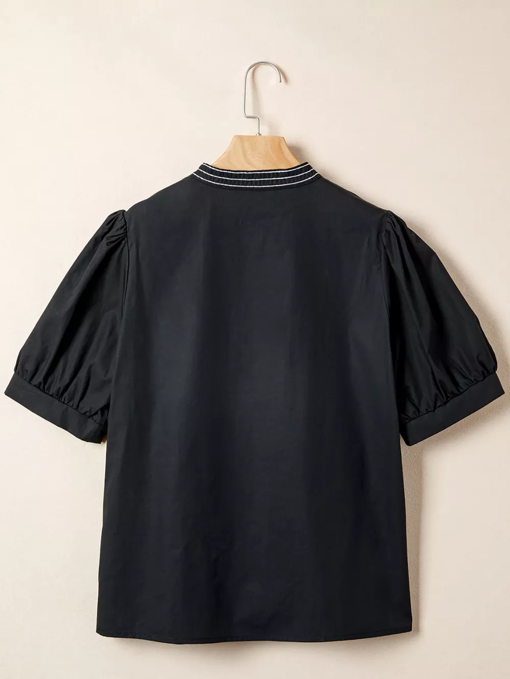 Notched Puff Sleeve Blouse, image 5
