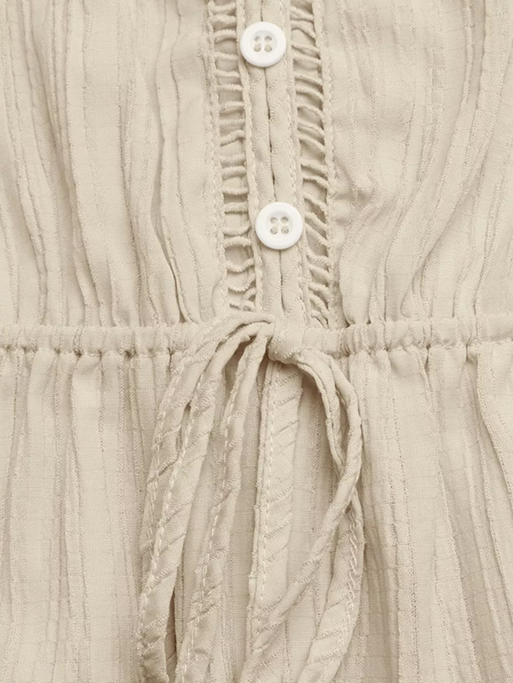 V-Neck Drawstring Waist Wide Leg Jumpsuit, image 8