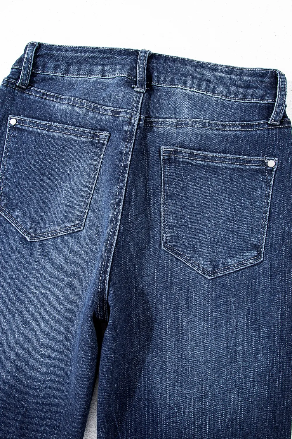 Mineral Wash Raw Hem High Waist Flared Jeans, image 17