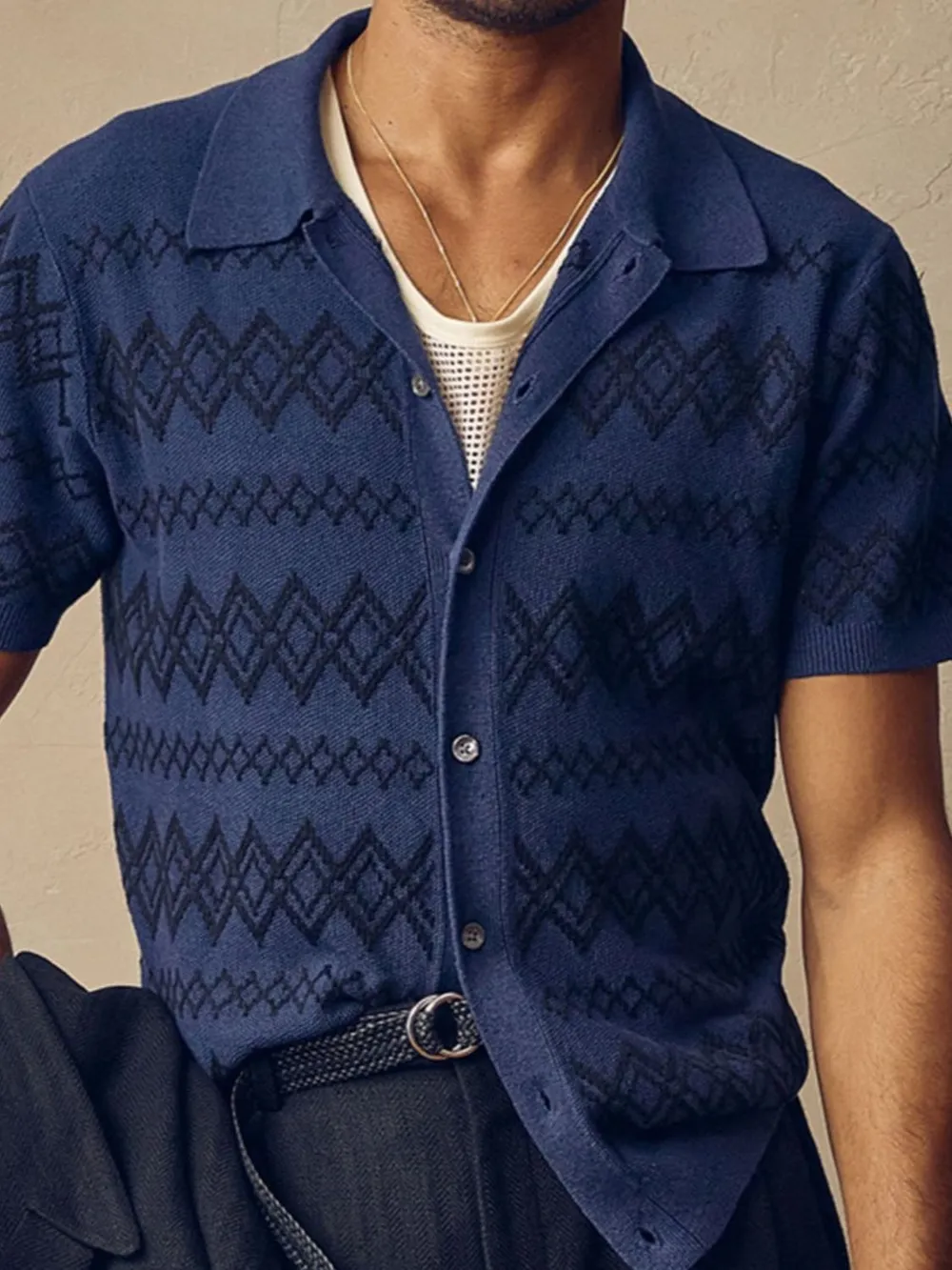 Men's Plus Size Button Down Short Sleeve Shirt, image 3
