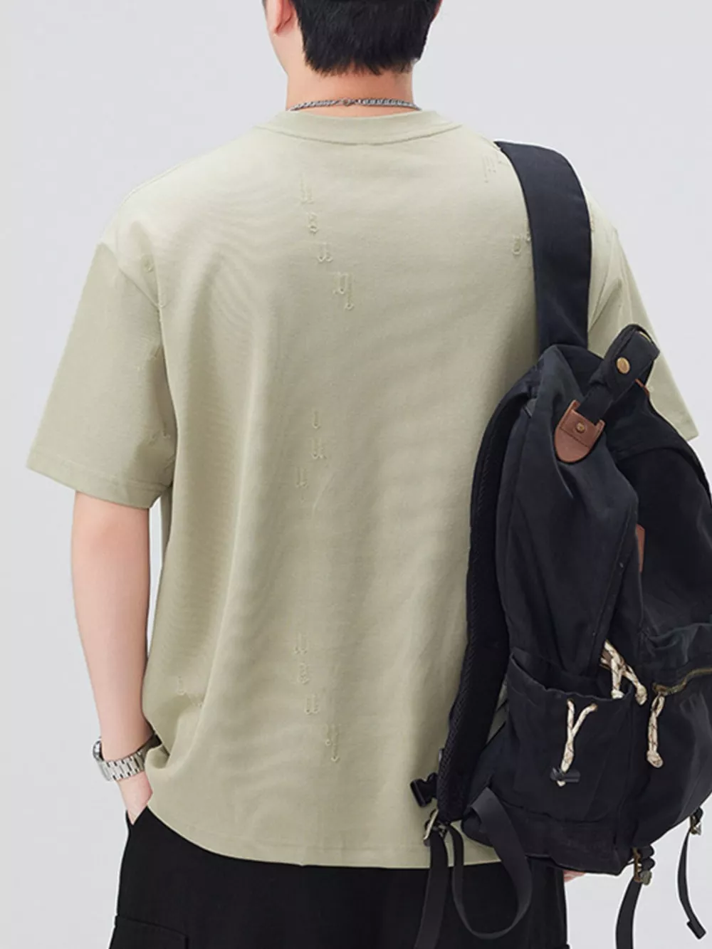 Men's Plus Size Round Neck Short Sleeve T-Shirt, image 8