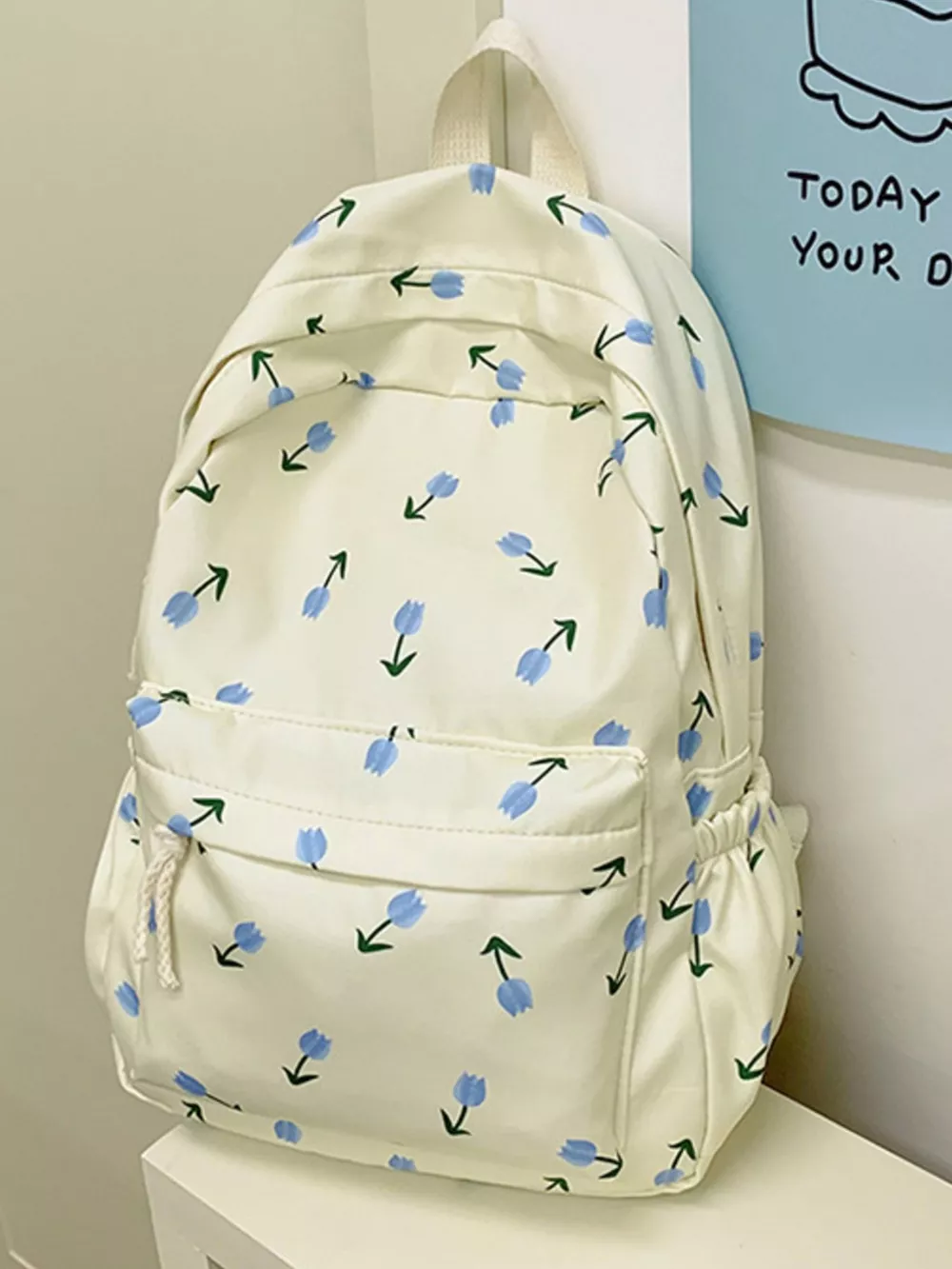 Floral Print Lightweight Backpack Bag, image 4