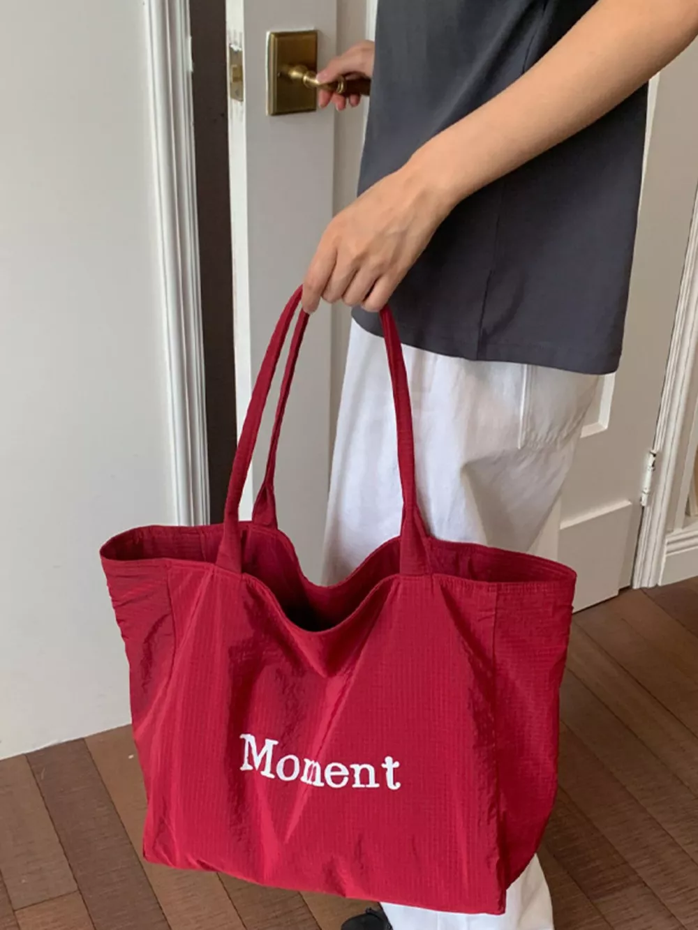 Letter Canvas Tote Bag, image 4