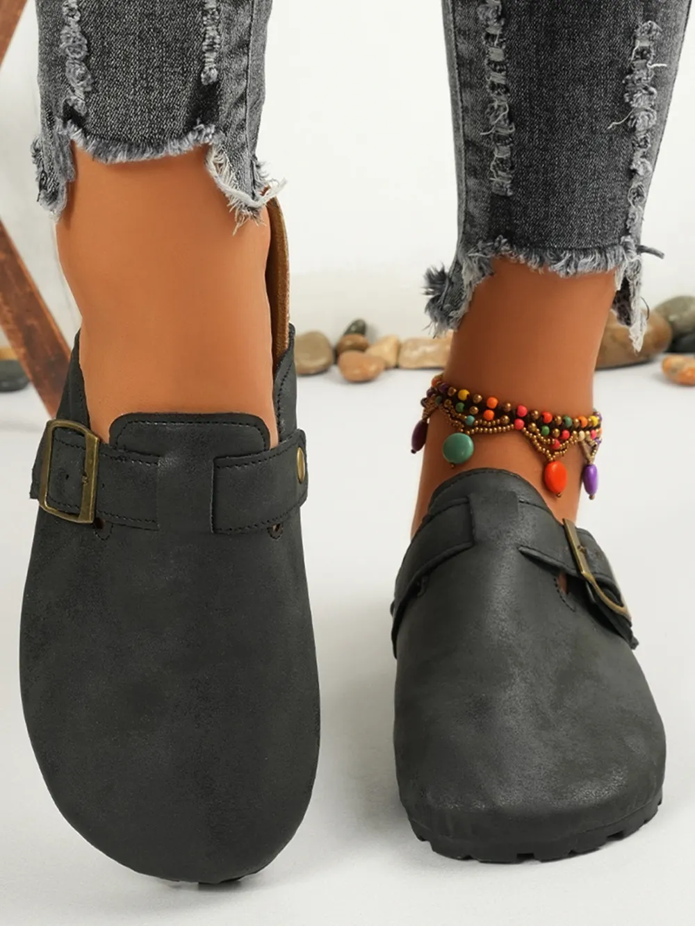Round Toe Buckle Slip-Ons, image 7