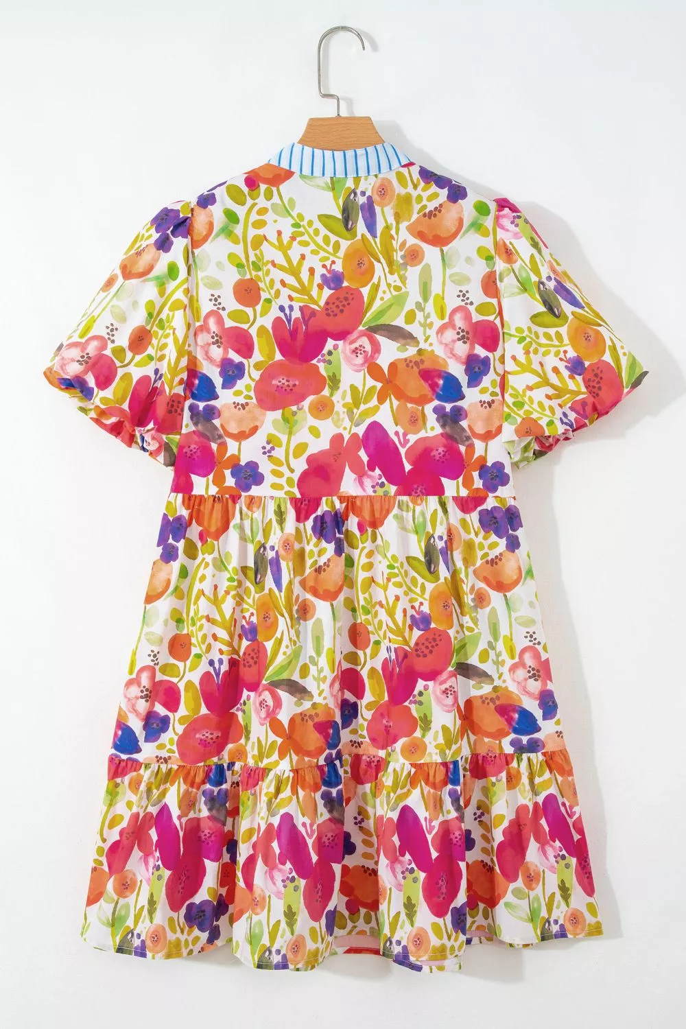 Floral Print Tiered Mini Dress, image 5