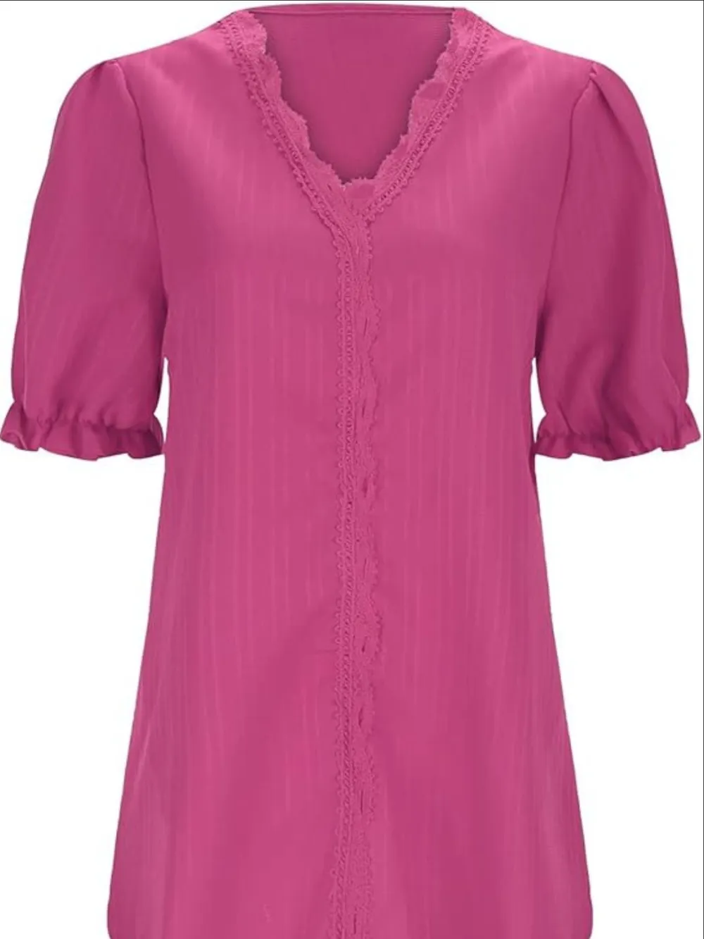 Full Size Lace Detail V-Neck Blouse Plus Size, image 16