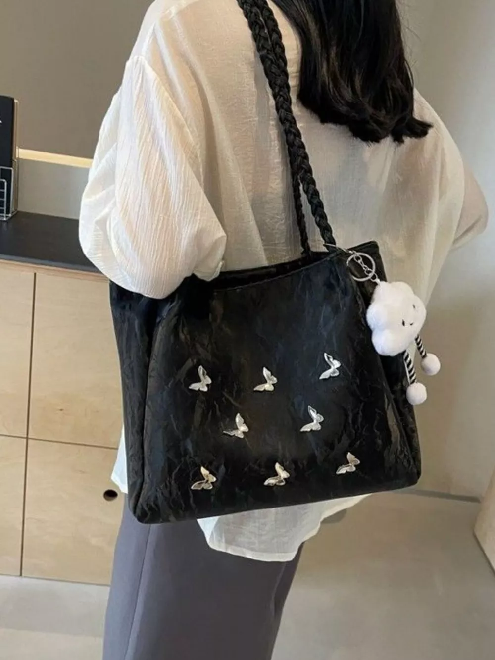 Butterfly Pattern Tote Bag, image 4