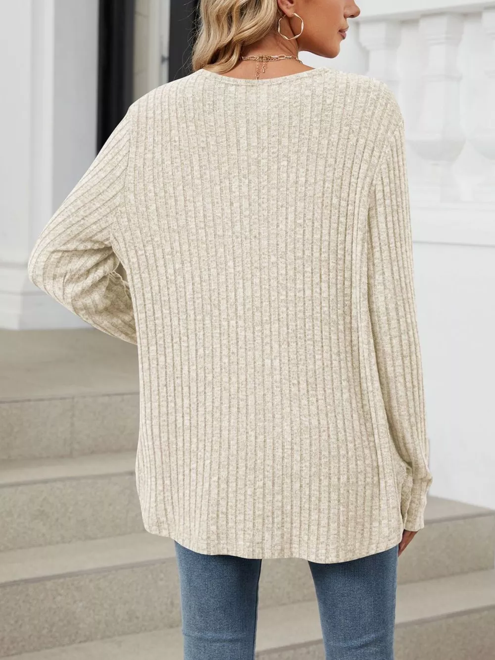 Ribbed Button-Up Cardigan, image 26