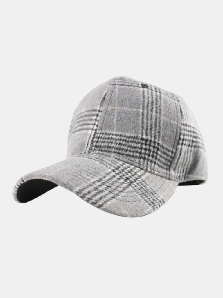 Plaid Adjustable Cotton Baseball Cap, image 3