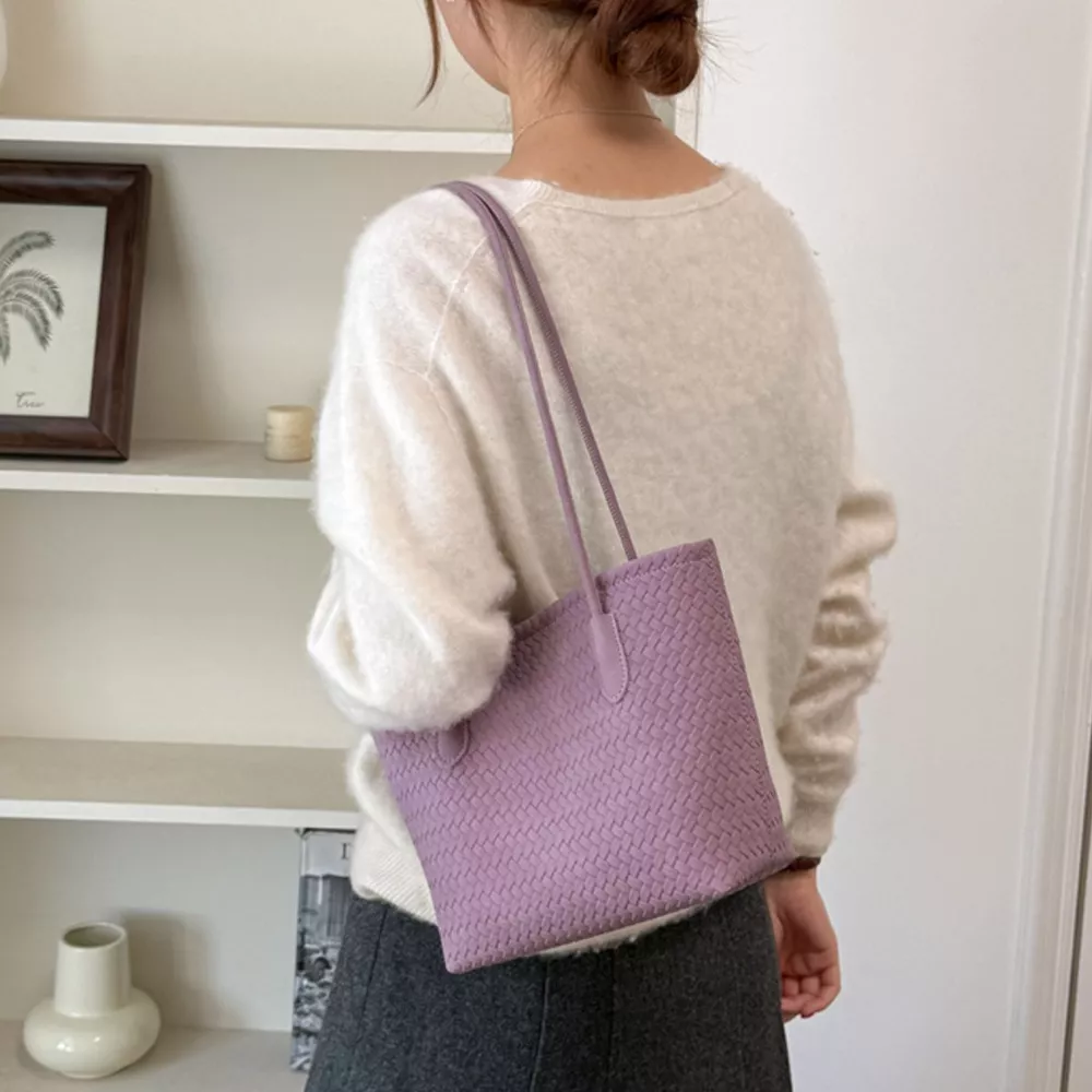 Woven Texture Shoulder Bag, image 5