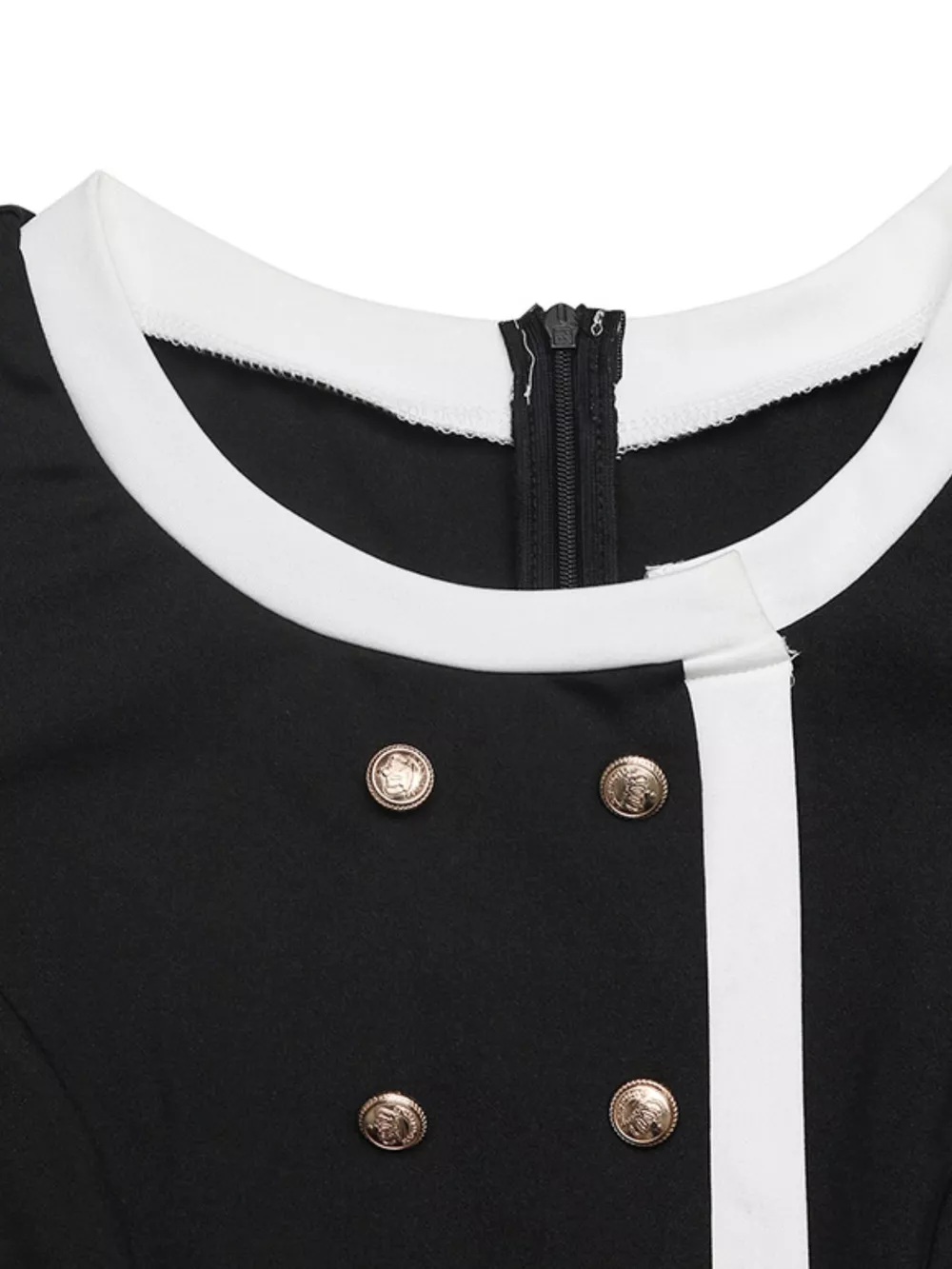Button-Decor Long Sleeve Wide Leg Jumpsuit, image 2