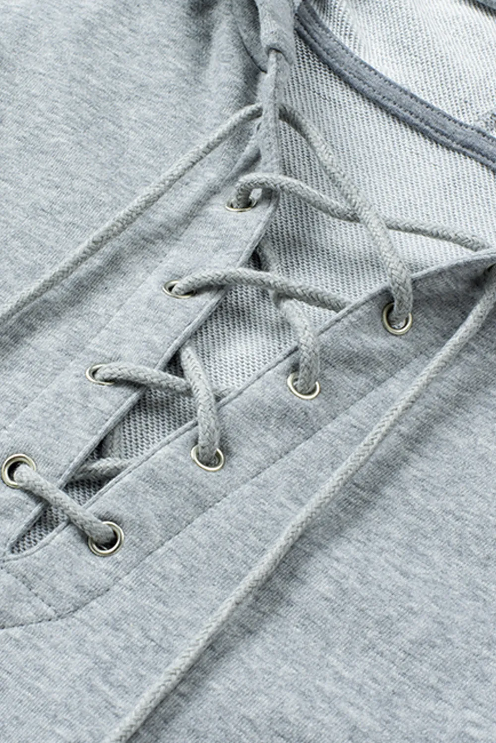 Lace Up Long Sleeve Hoodie, image 18