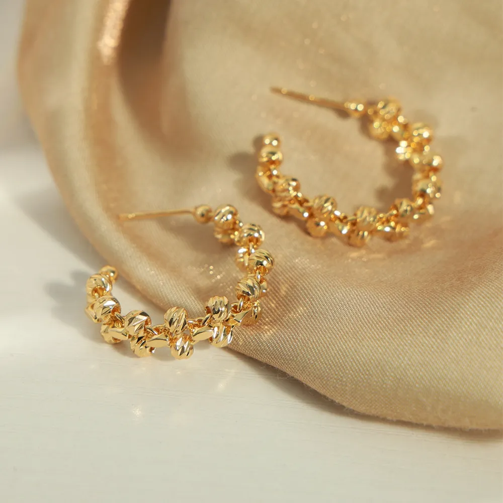 Titanium Steel C-Hoop Earrings, image 5