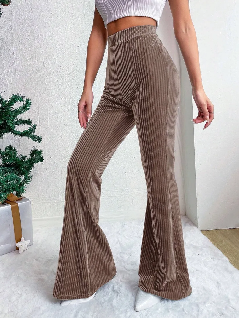 High Waist Flare Pants, image 4