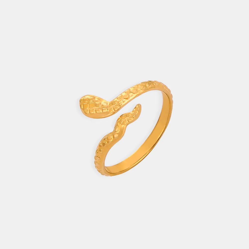 Titanium Steel Snake Shape Bypass Ring, image 8