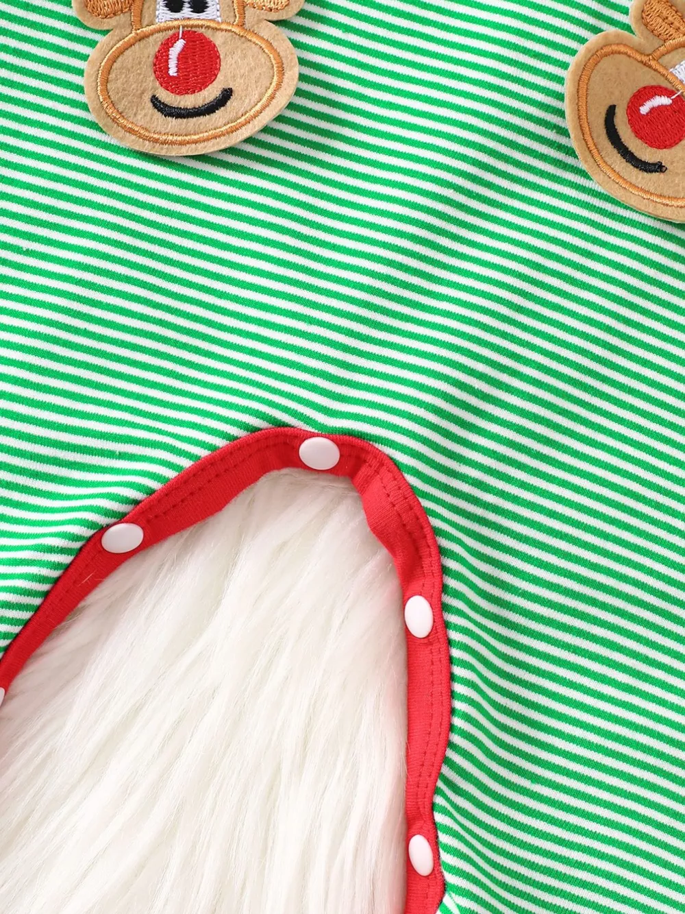 Children's Christmas-Themed Striped Snapped Legs Jumpsuit, image 17