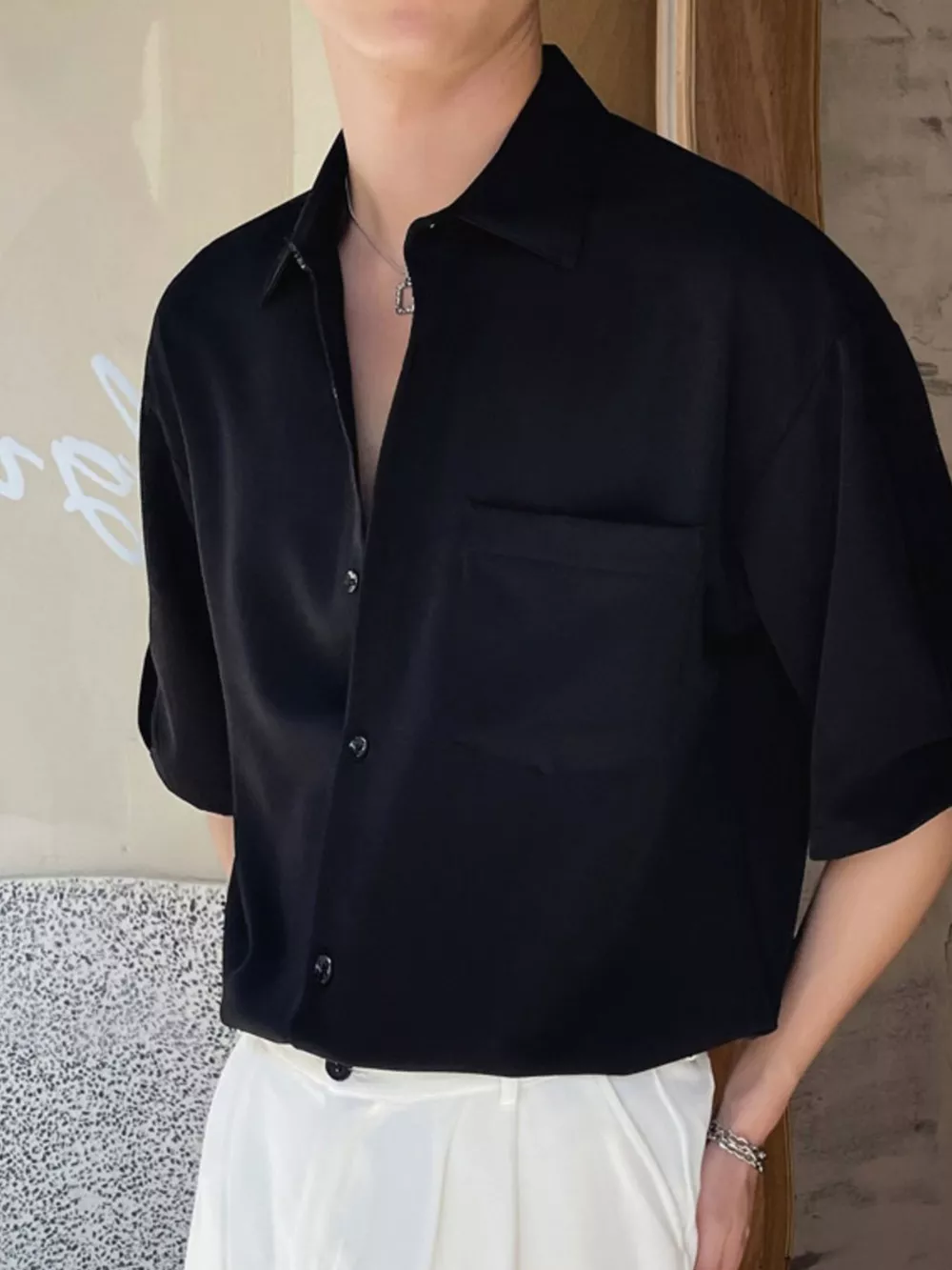 Men's Plus Size Casual Loose Fit Short Sleeve Shirt, image 5