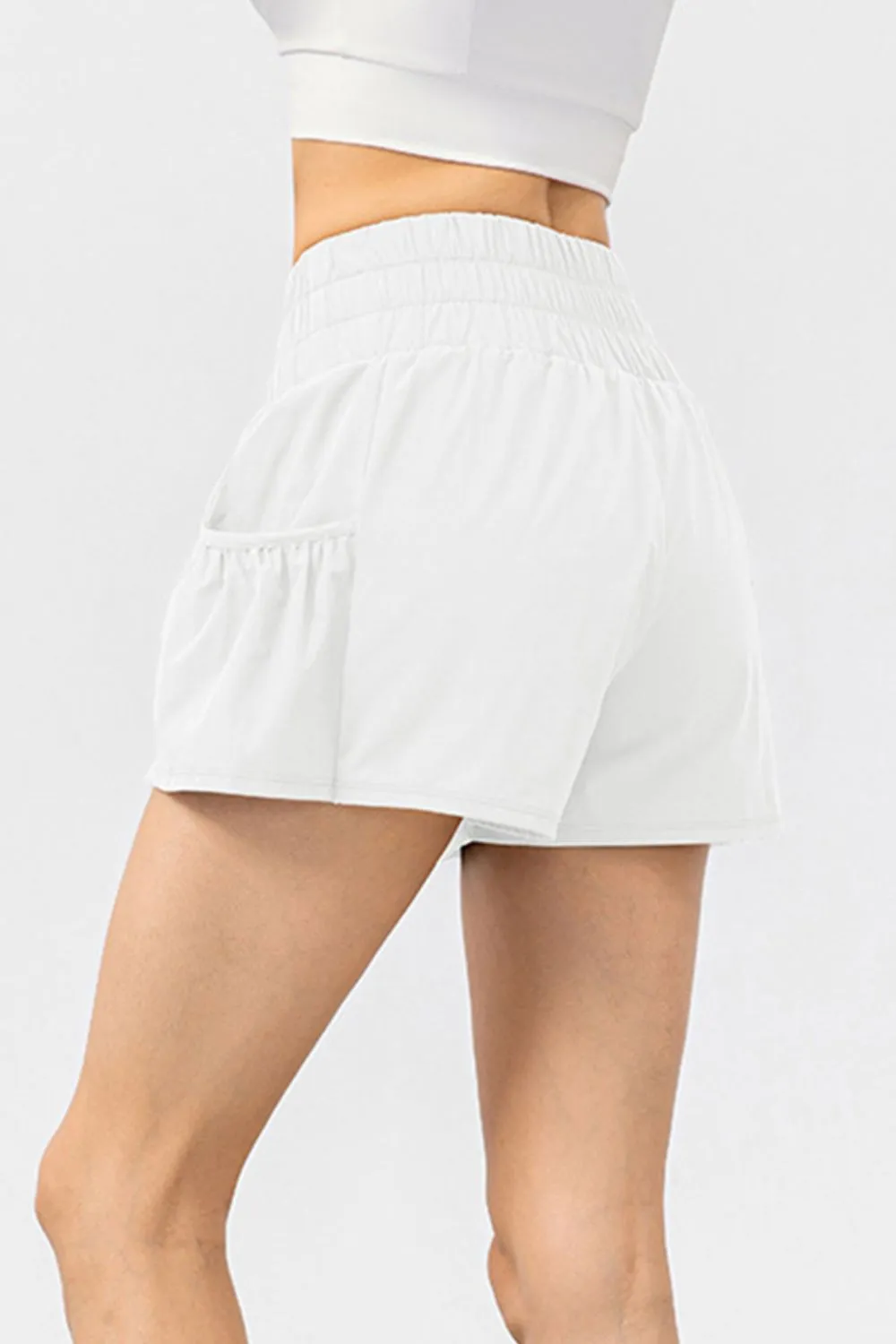 Elastic Waist Pocketed Active Shorts, image 14