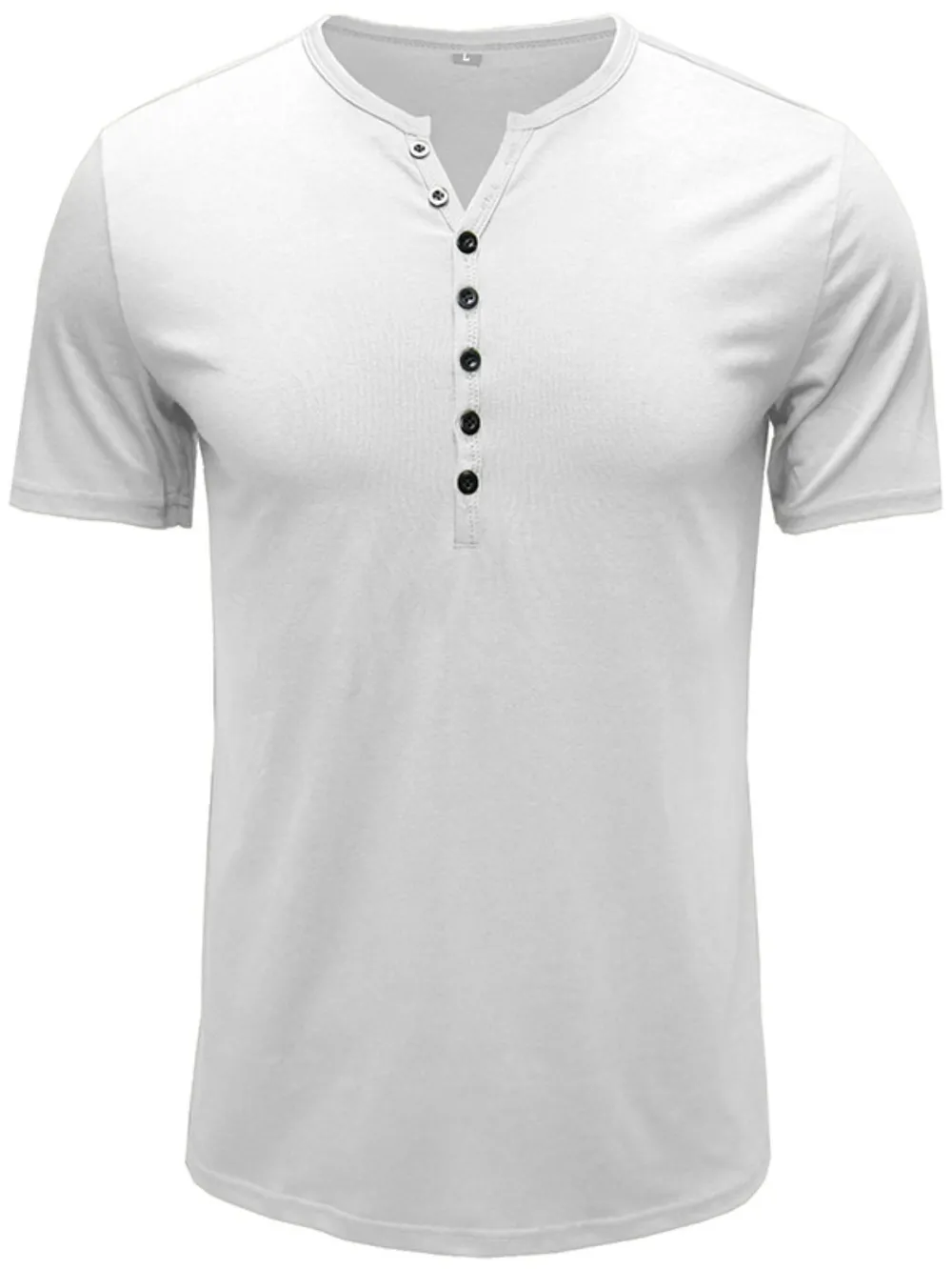 Men's Classic Henley Short Sleeve Polo Shirt, image 6