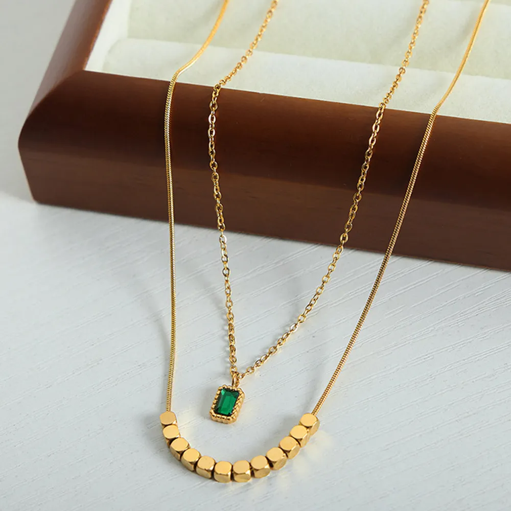 18K Gold-Plated Double-Layered Necklace, image 3