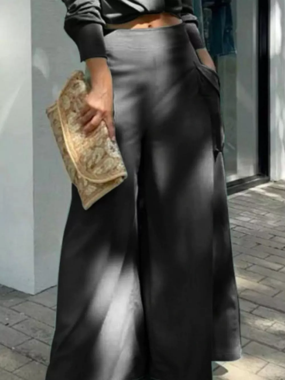 Long Sleeve Shirt and Wide Leg Pants Set, image 12
