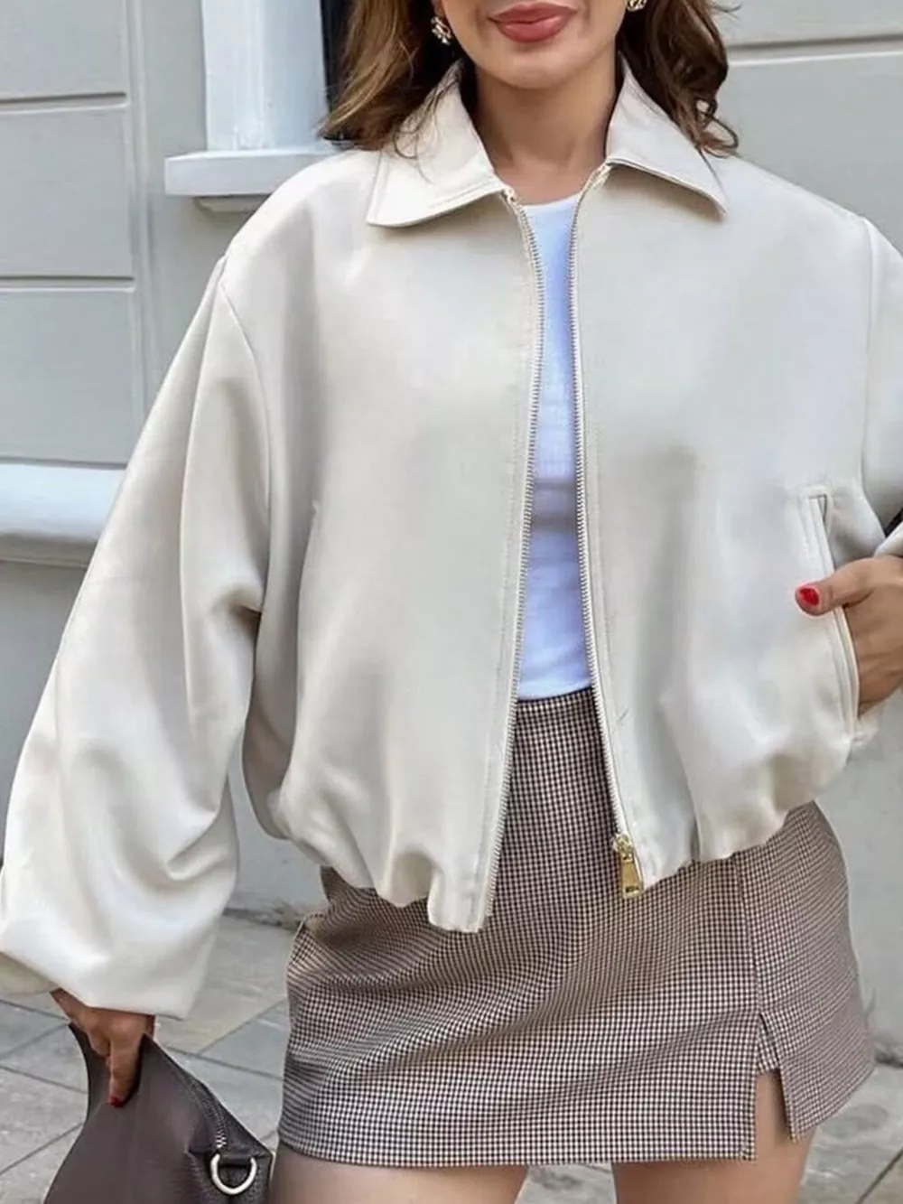 Zip Up Cropped Jacket, image 4