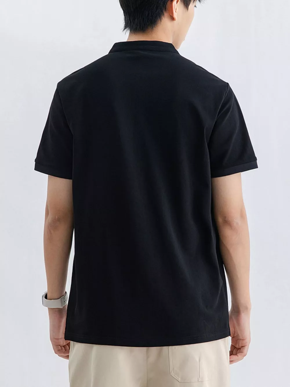 Men's Plus Size Button Detail Short Sleeve Top, image 13