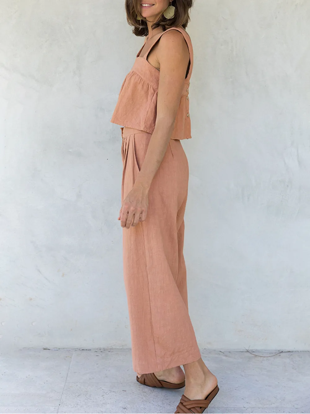 Square Neck Wide Strap Top and Pants Set, image 14