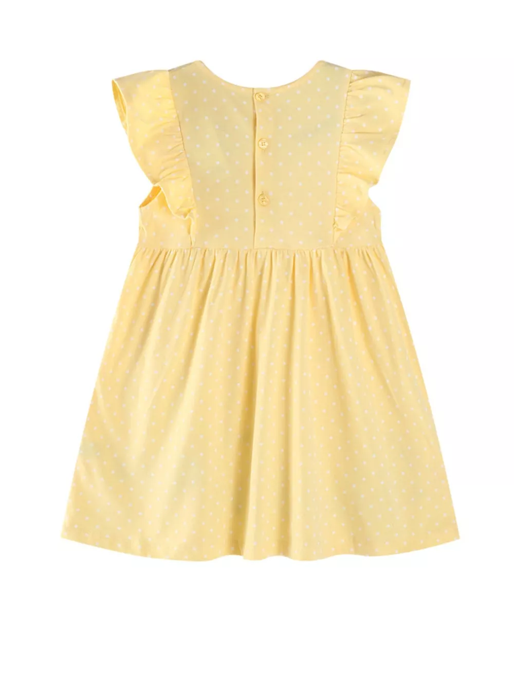 Children's Floral Bunny Embroidered Polka Dot Dress, image 3