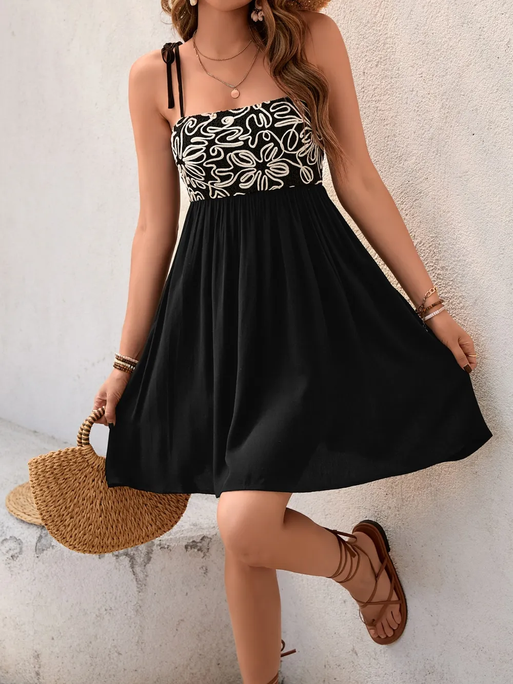 Tie Shoulder Mini Cami Dress, image 7