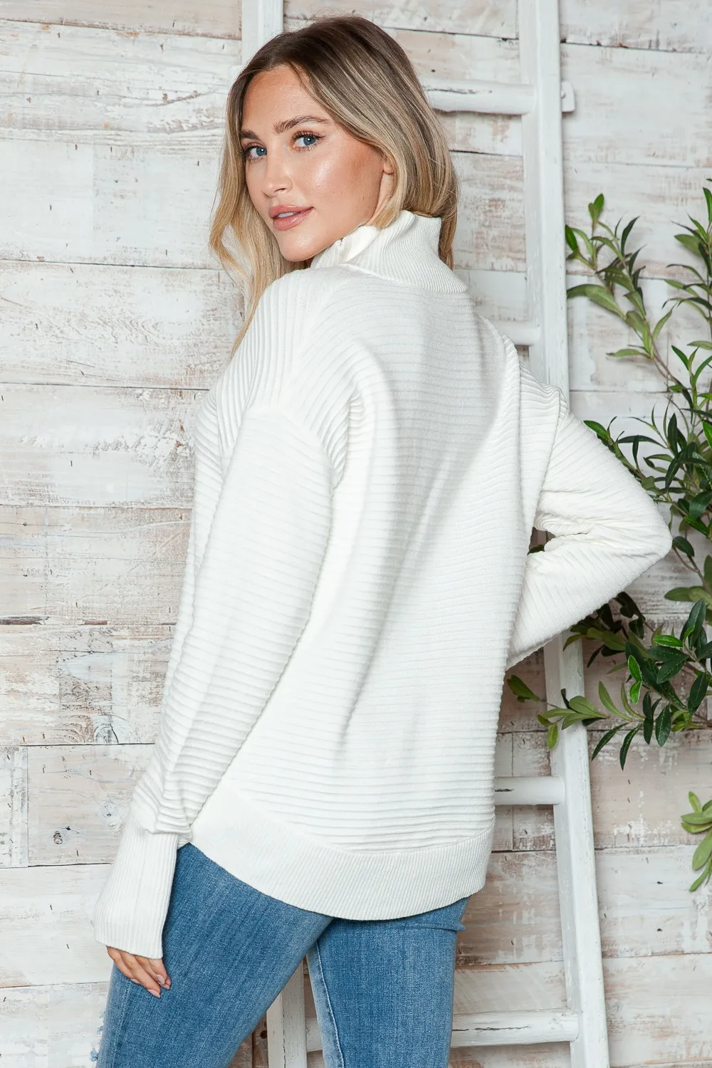 Half Zip Long Sleeve Knit Top, image 28