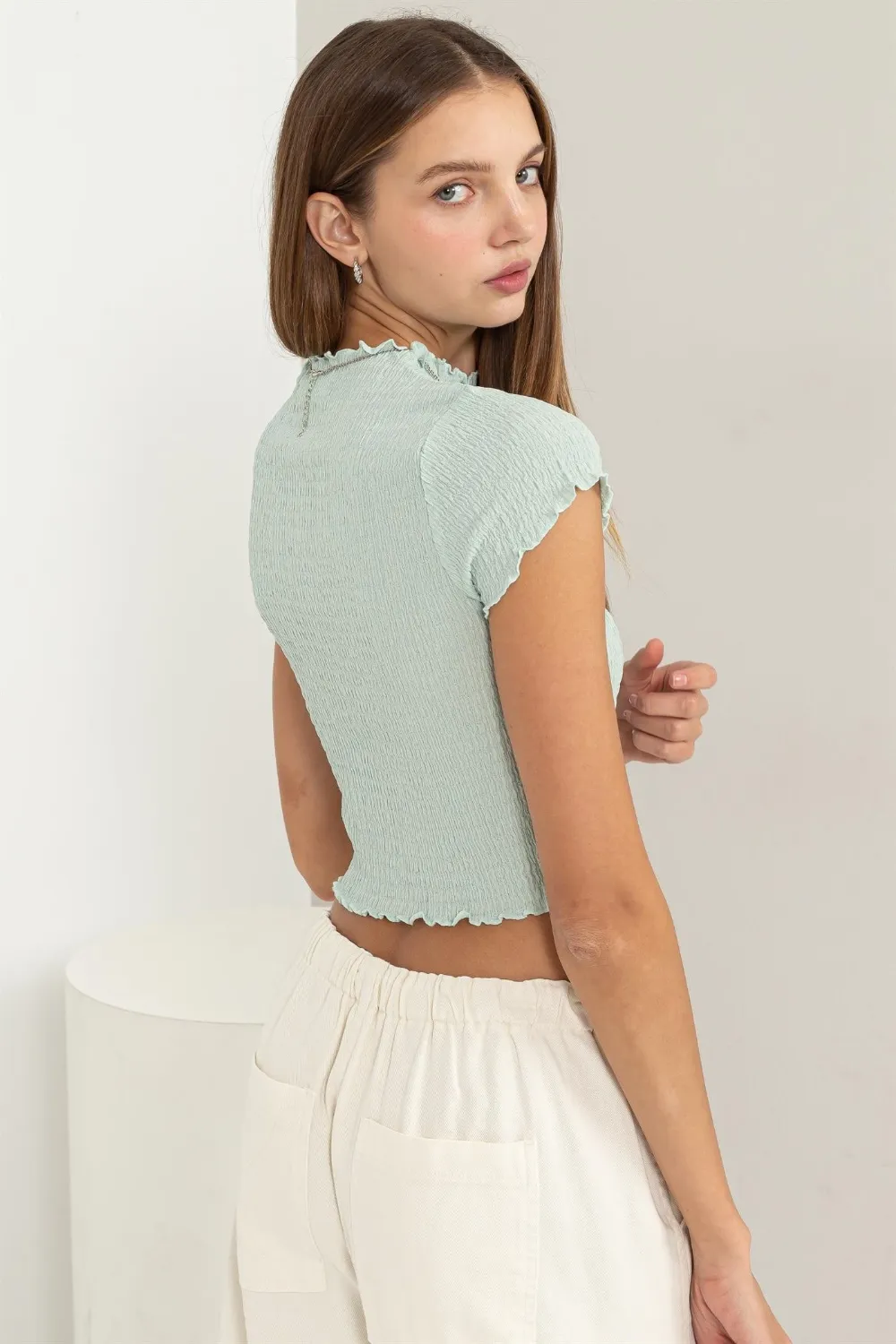 Lettuce Hem Crop Top, image 2
