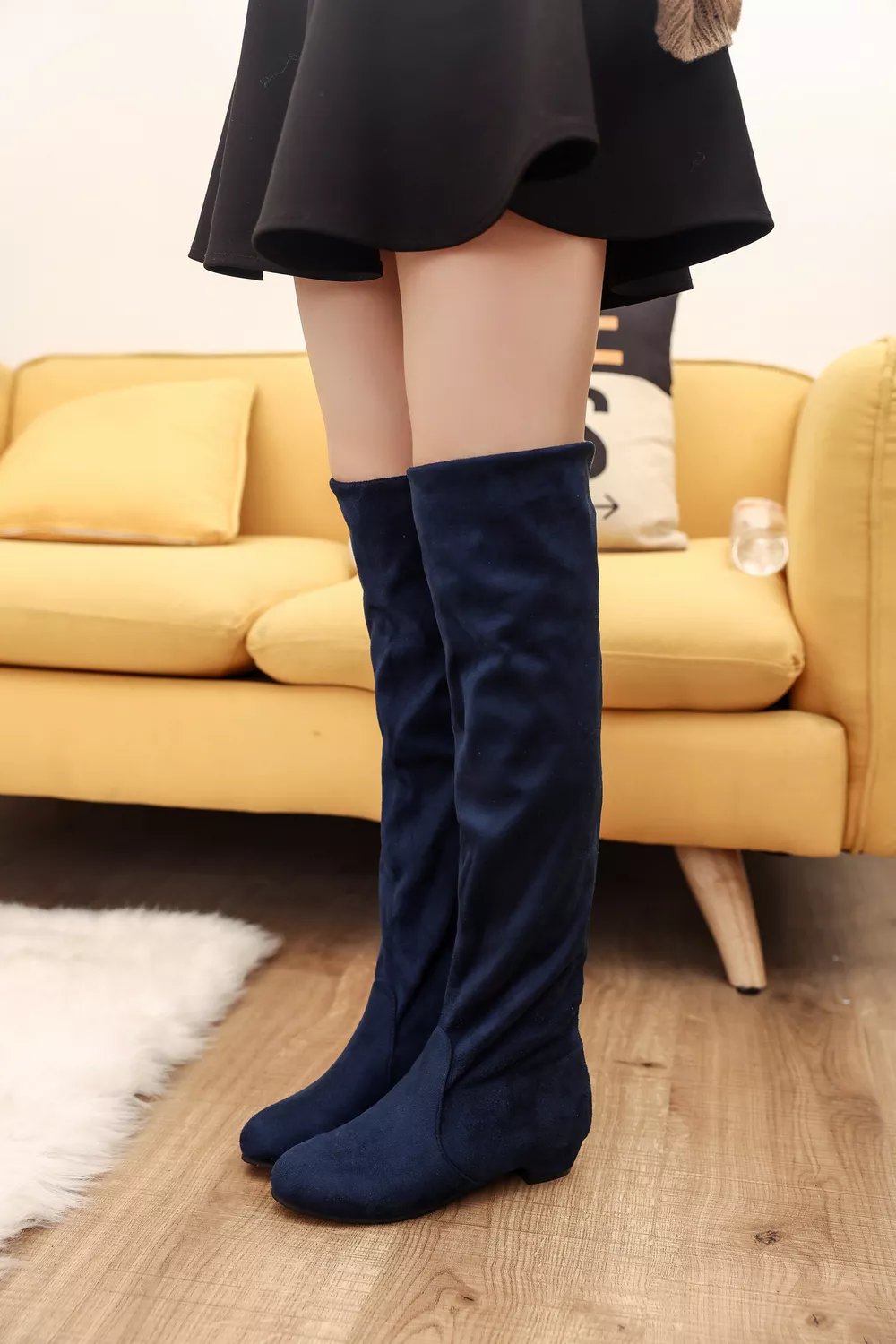 Round Toe Block Heels Boots, image 10