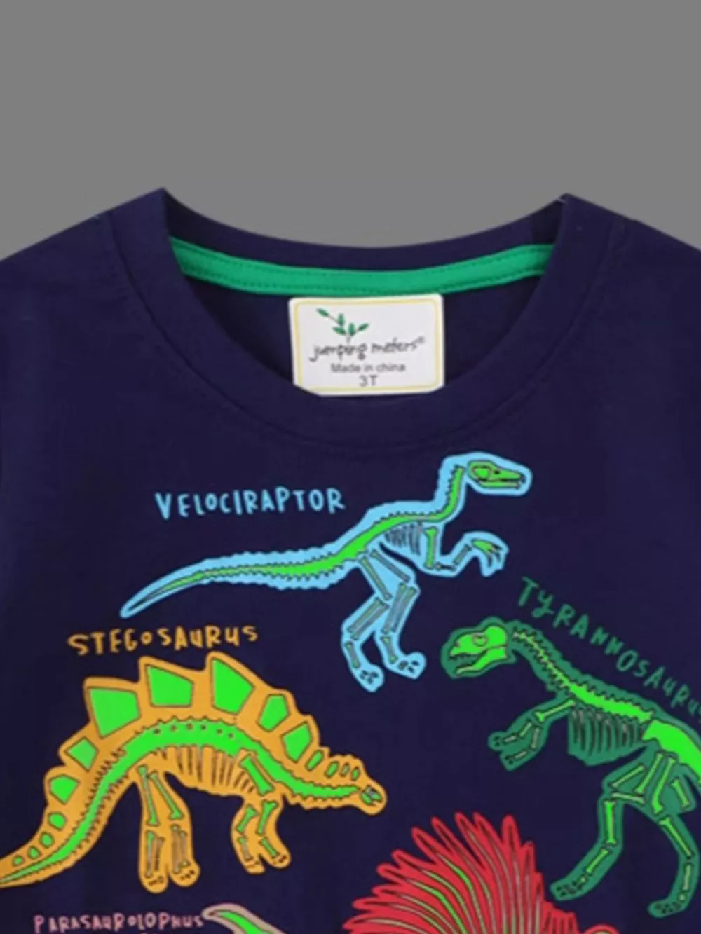 Children's Dinosaur Skeleton Short Sleeve T-Shirt, image 3