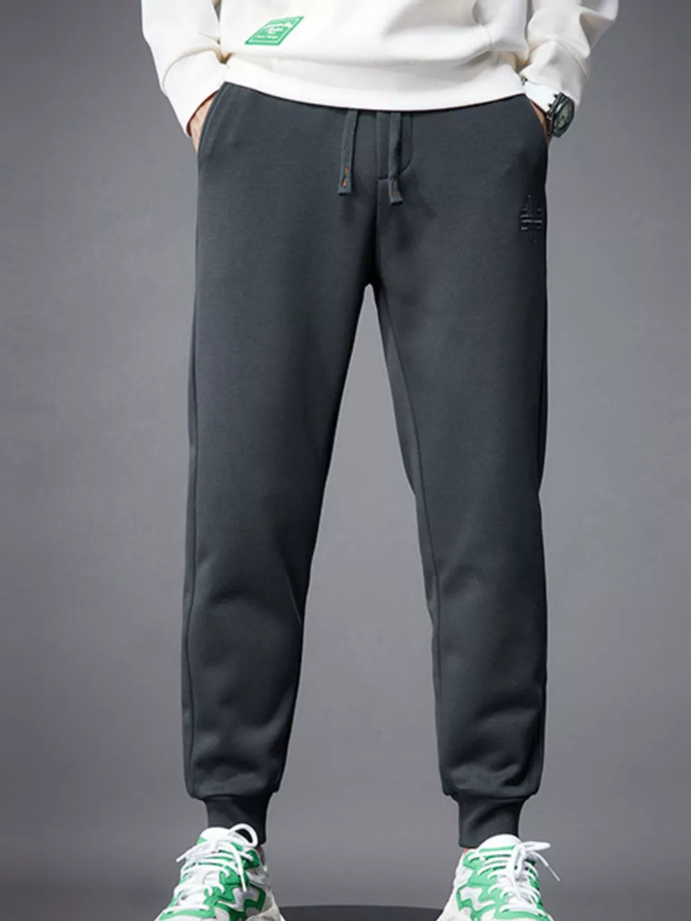 Men's Drawstring Joggers with Pockets, image 7