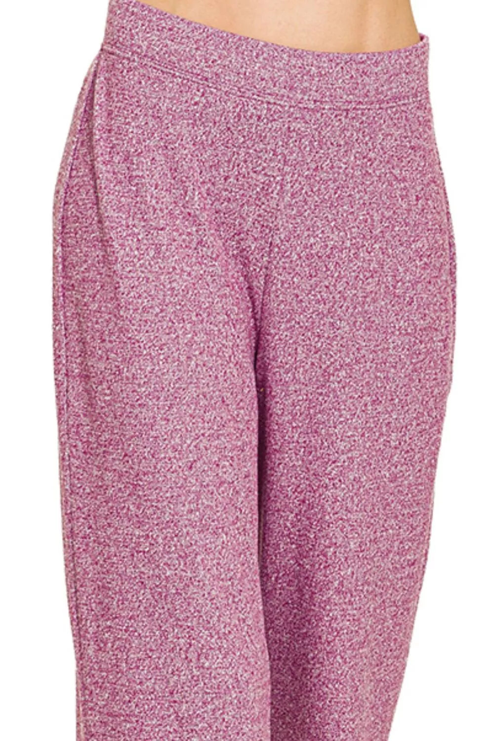 Soft Elastic Waisted Flare Pants, image 2