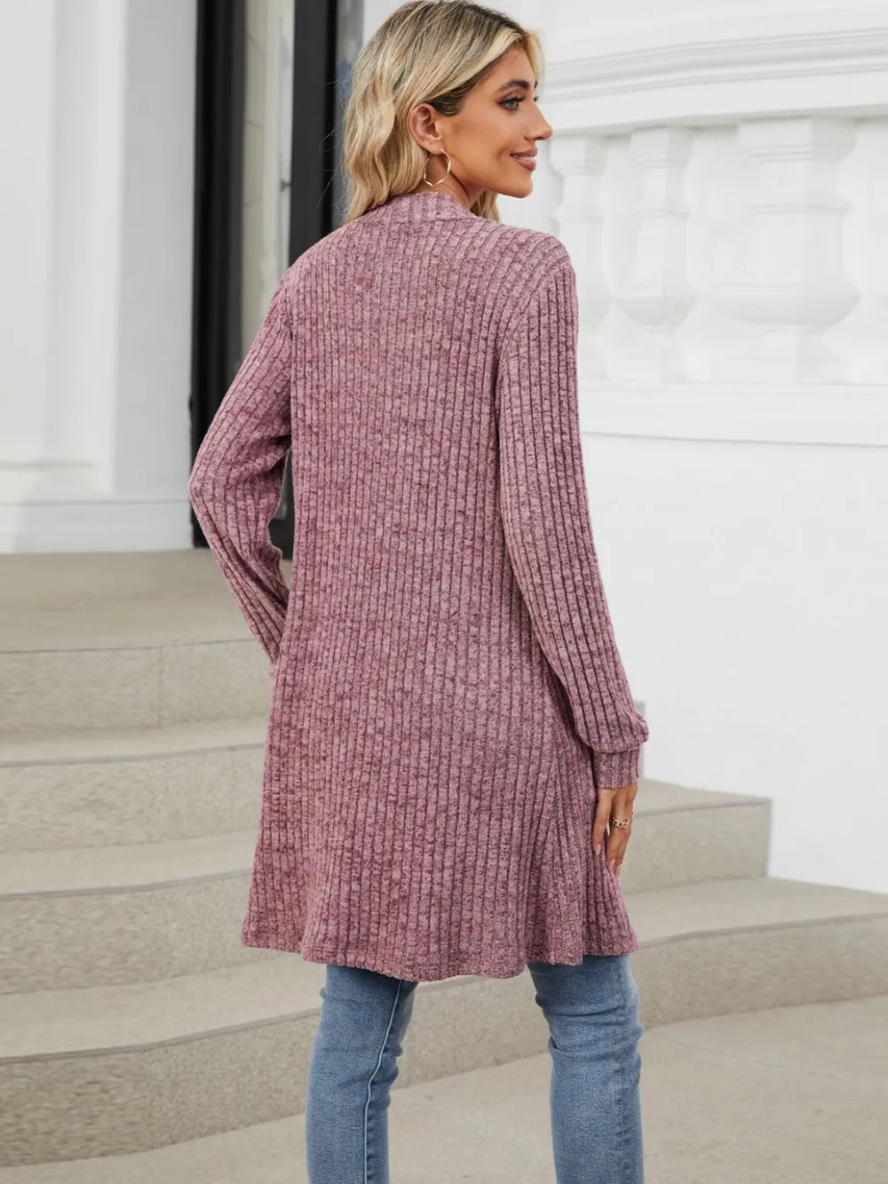 Open Front Long Sleeve Cardigan, image 3