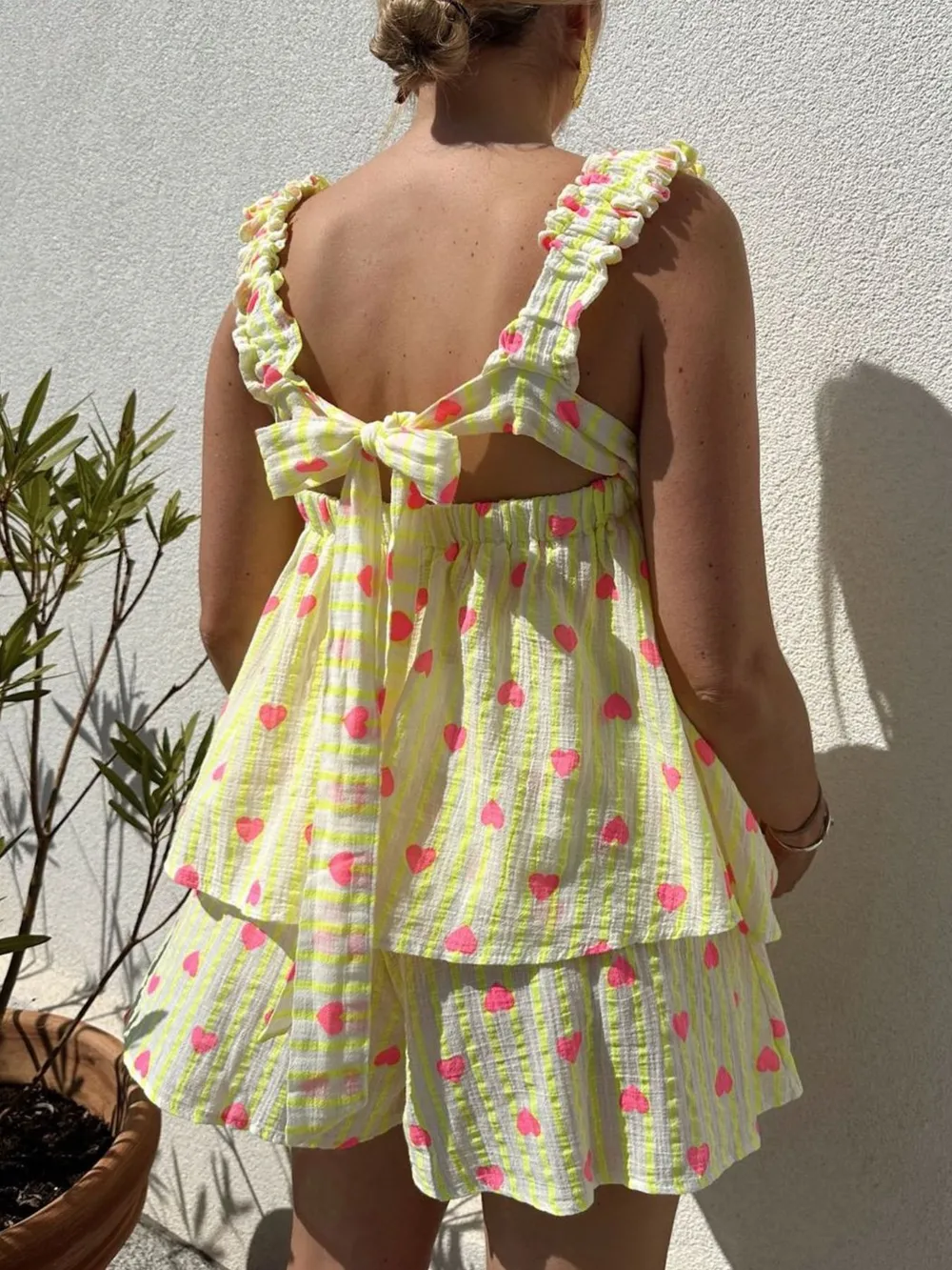 Striped Heart Cami Top and Shorts Set, image 10