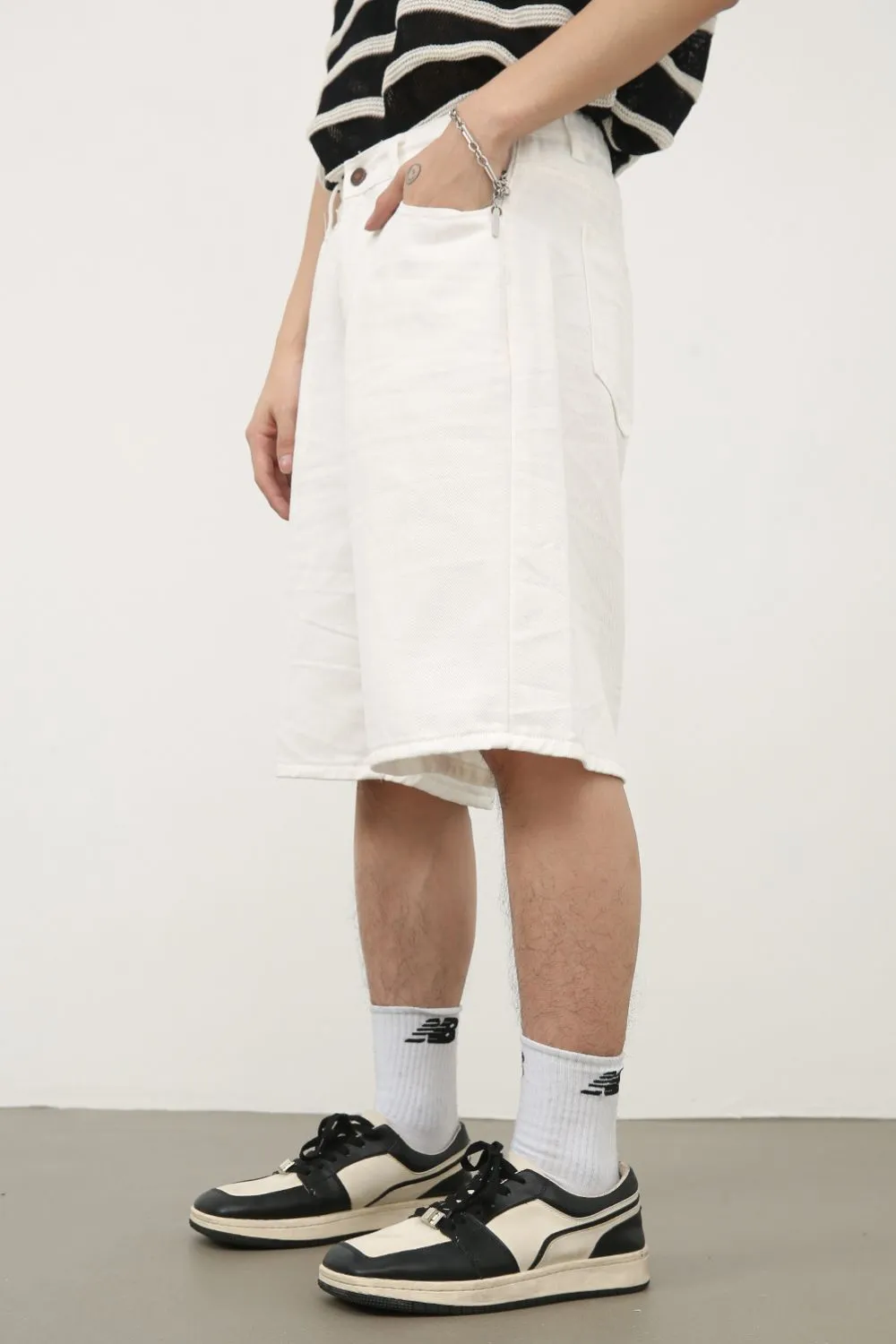 Men's Mid Rise Denim Shorts, image 3