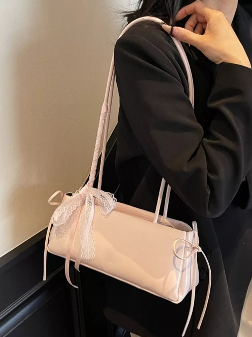 Lace Decor Shoulder Bag, image 12