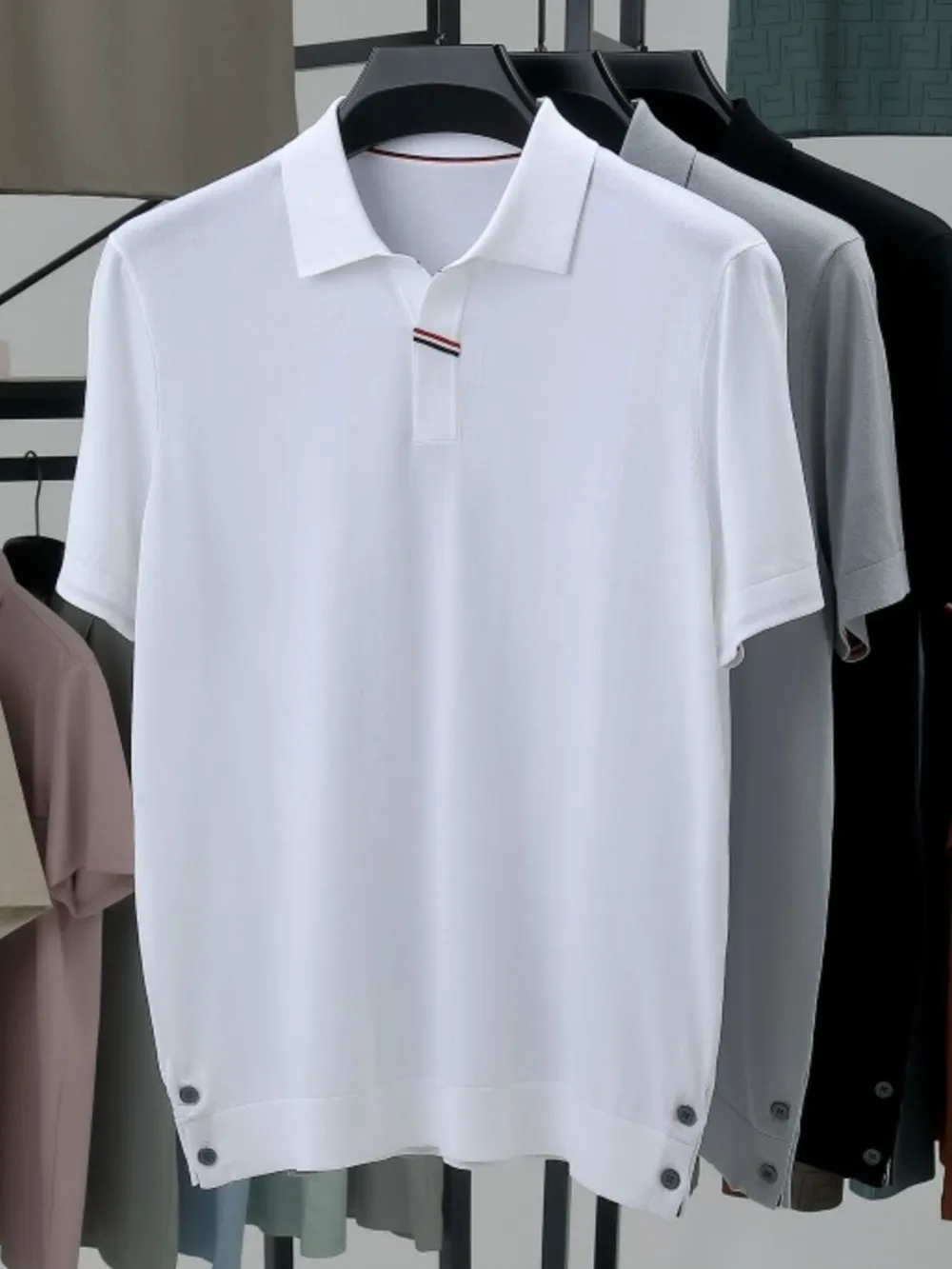 Men's Plus Size Collared Neck Short Sleeve Polo, image 6