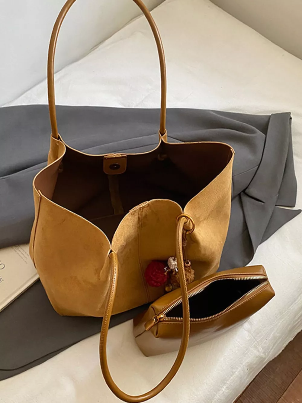 Solid Color Tote Bag, image 3