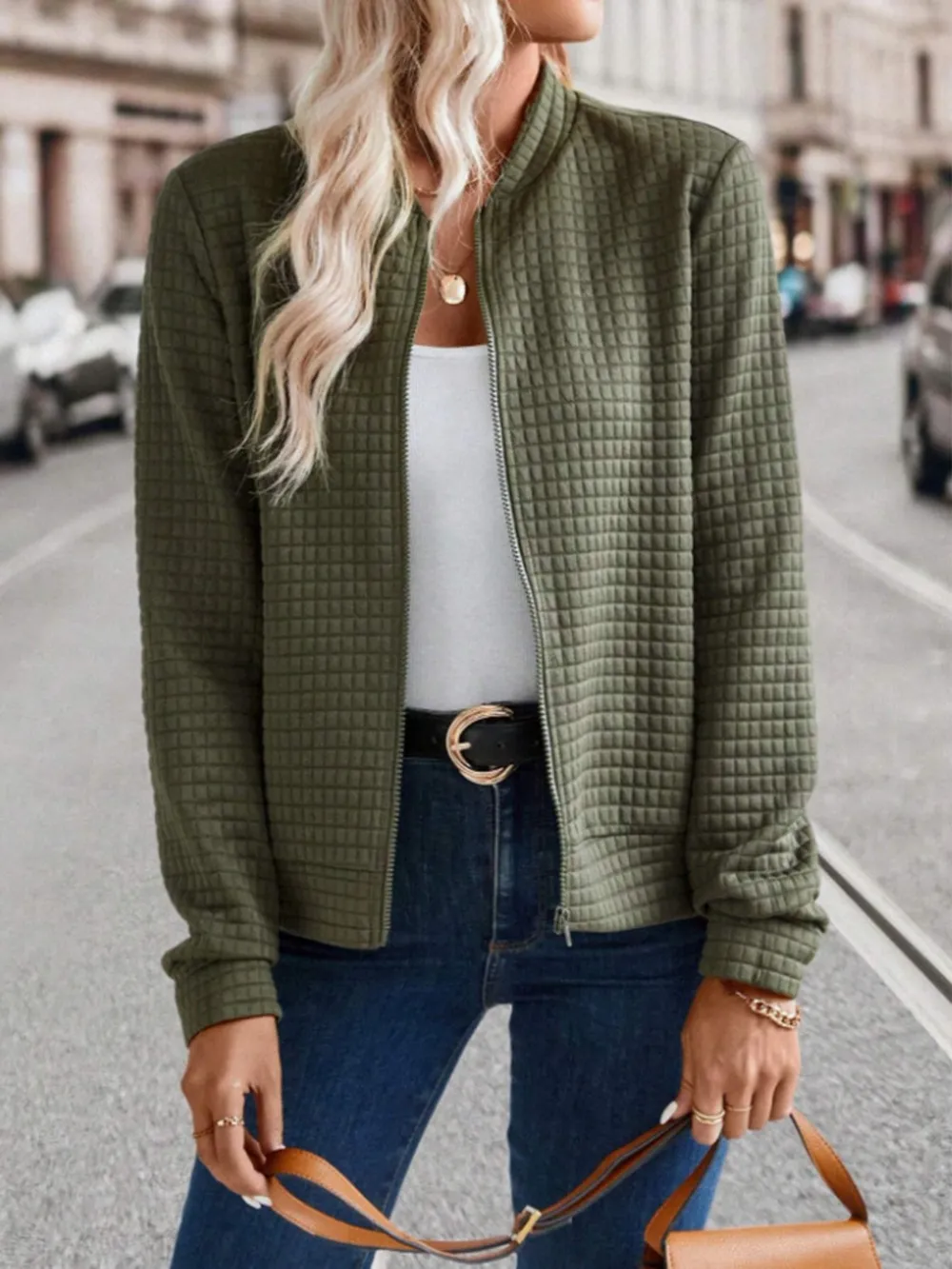 Zip Up Long Sleeve Jacket, image 5